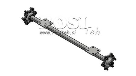 AKSEL TIL TRAILER 1800 kg UDEN BREMSER (1460 mm) med monteringsplade