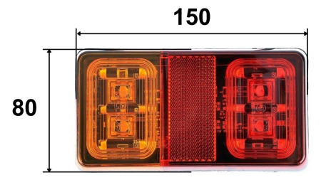 LED BAGLYGTE 3 FUNKTIONER 12V-24V KOMBINERET