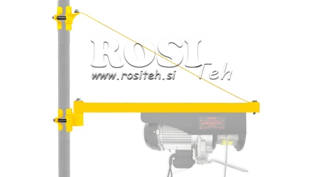 Svingarm til elektrisk vinsch DWI 750 mm 1000 kg