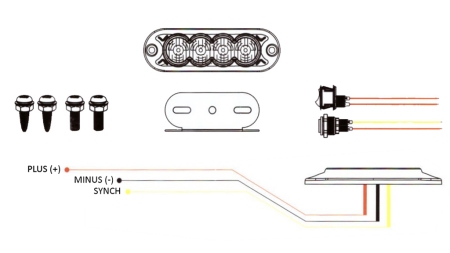 LED STROBELYS 12/24V
