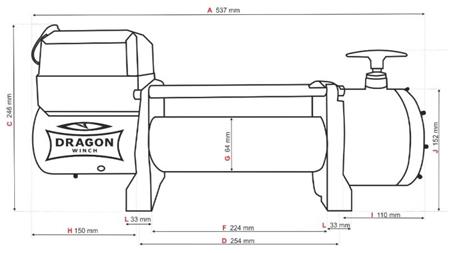 24 V ELEKTRISK WINCH DWT 14000 HD - 6350 kg