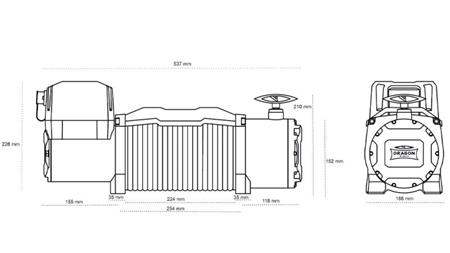 12 V ELEKTRISK VINCH DWM 13000 HD - 5897 kg