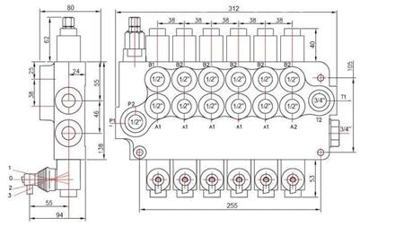 HYDRAULISK VENTIL 6xP80