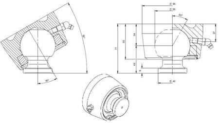 KUGLE TIL TELESCOPISK CYLINDER FI 55 max. 15 Tons