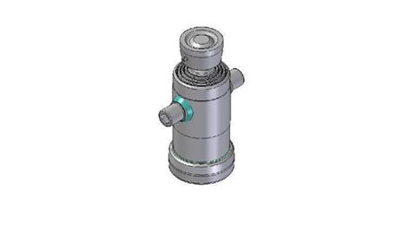 3041S -TELESCOPISK CYLINDER STANDARD/KUGLE 4 TRIN SLAG 670 DIAMETER 124
