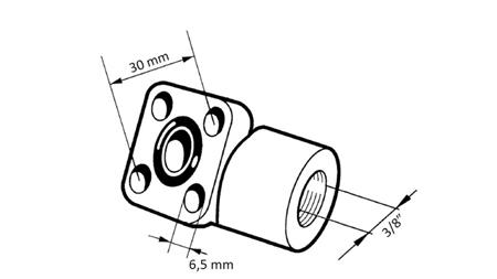 RØRFORBINDELSE 3/8 - RETT FLANGE BOSCH fi 30