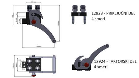 MULTI-FASTER KOBLING 4vejs BSP1/2 NY TYPE TRAKTOR DEL