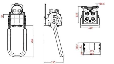 MULTI-FASTER KOBLING 4-vejs BSP1/2 MOBIL DEL