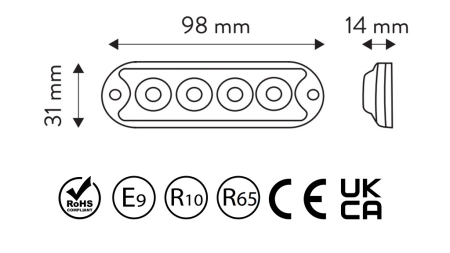 LED STROBELYS 12/24V