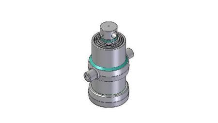 4071F -TELESCOPISK CYLINDER STANDARD/HUL 4 TRIN BEVÆGELSE 970 DIAMETER 170