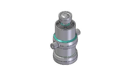 4071S -TELESCOPISK CYLINDER STANDARD/KUGLE 4 TRIN SLAG 970 DIAMETER 170