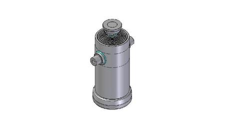 8037S -TELESCOPISK CYLINDER STANDARD/KUGLE 8 TRIN SLAG 3740 DIAMETER 270