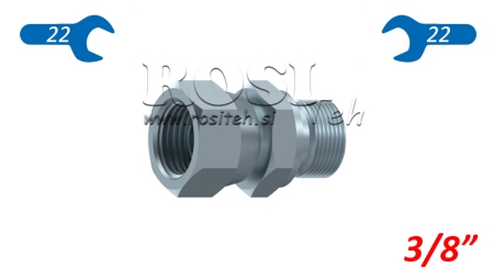 HYDRAULISK DOBBELNØGLE SVIVELMØTRIK 3/8