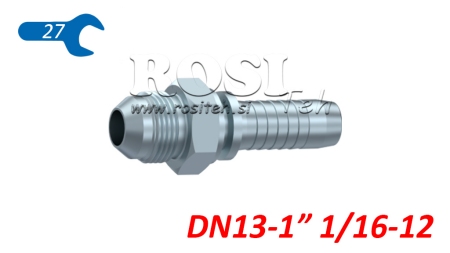 HYDRAULISK FORBINDELSE AGJ JIC74° HANN DN13-1” 1/16-12