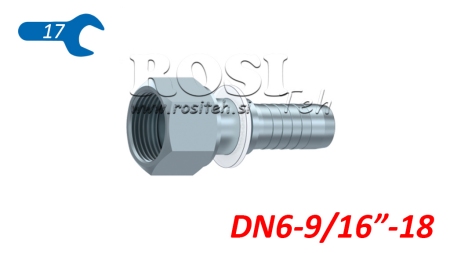 HYDRAULISK FORBINDELSE DKORFS HUN DN6-9/16-18