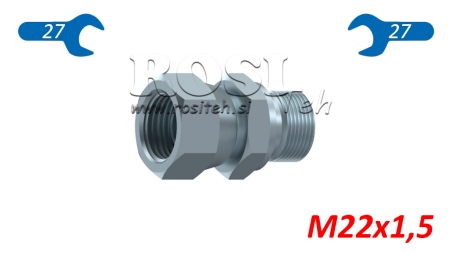 HYDRAULISK DUBBELFORBINDELSE SVENDEMØTRIK M22X1,5