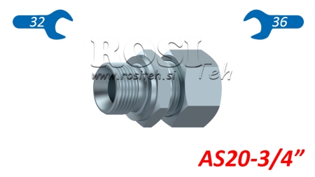 HYDRAULISK DOBBELT-BEN MED MØTRIK AS20-BSP3/4