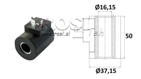 ELEKTROMAGNETISK SPOLE 24V DC - SAE10 - fi 16.15mm-50mm 26W
