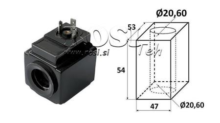 ELEKTROMAGNETISK SPOLE 24VAC - DS3 - fi 20.6mm-54mm 192W
