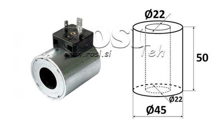 ELEKTROMAGNETISK SPOLE 12V DC - DS3 - fi 22mm-50mm 32.7W