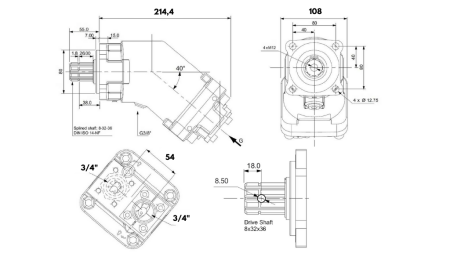 HYDRAULISK JERN PUMPE 65CC BANANA