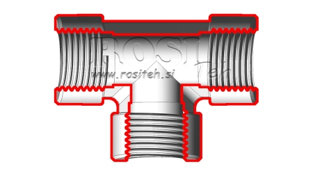 HYDRAULISK T STYKKE HUN-HUN 1/2