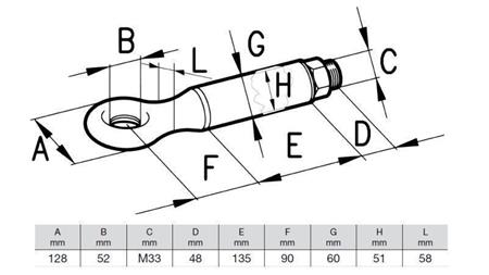 SVINGENDE TRAKHAK DIAMETER 52 14000/3000KG