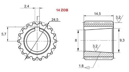 PTO GEARKASSE GR.1 Z14