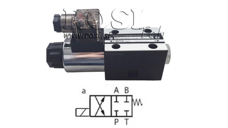 HYDRAULISK ELEKTROMAGNETISK VENTIL CETOP 3 12/24/230V 1A