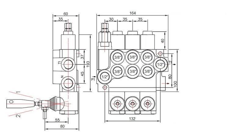 HYDRAULISK VENTIL 3xP40
