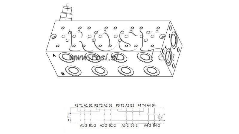 SERIEL BASE CETOP3 NG6 4M MED SIKKERHED